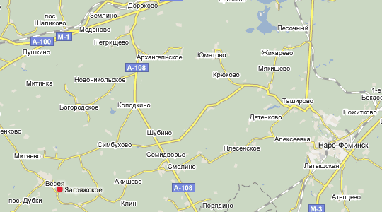 деревня Загряжское на карте